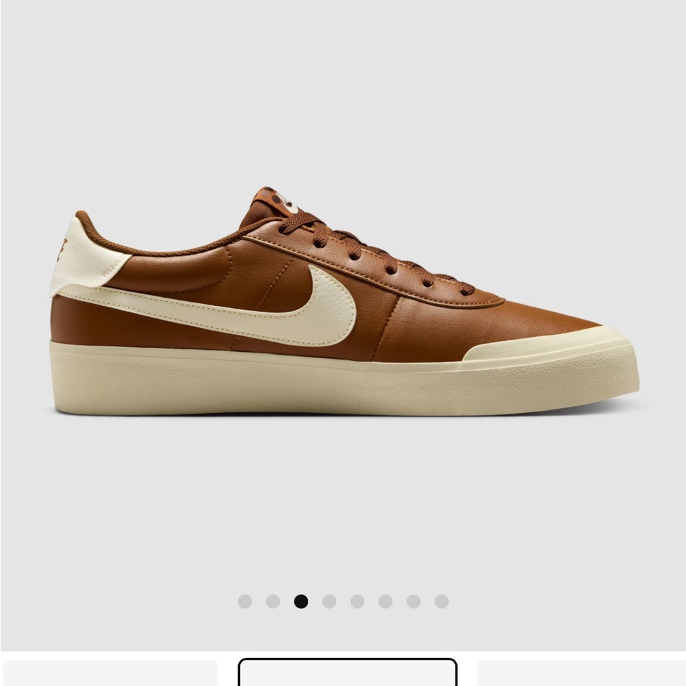 Nike Men's Court Shot Sneakers - Brown and Cream - Picture 5 of 5